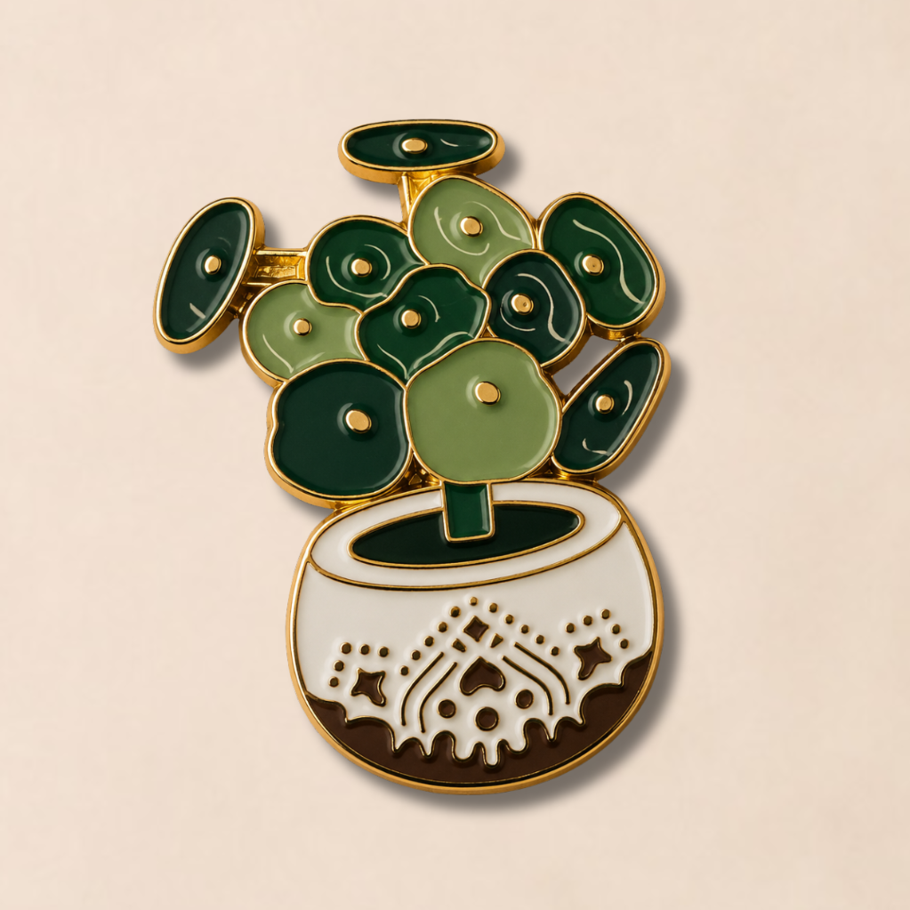 Pilea Plant Enamel Pin