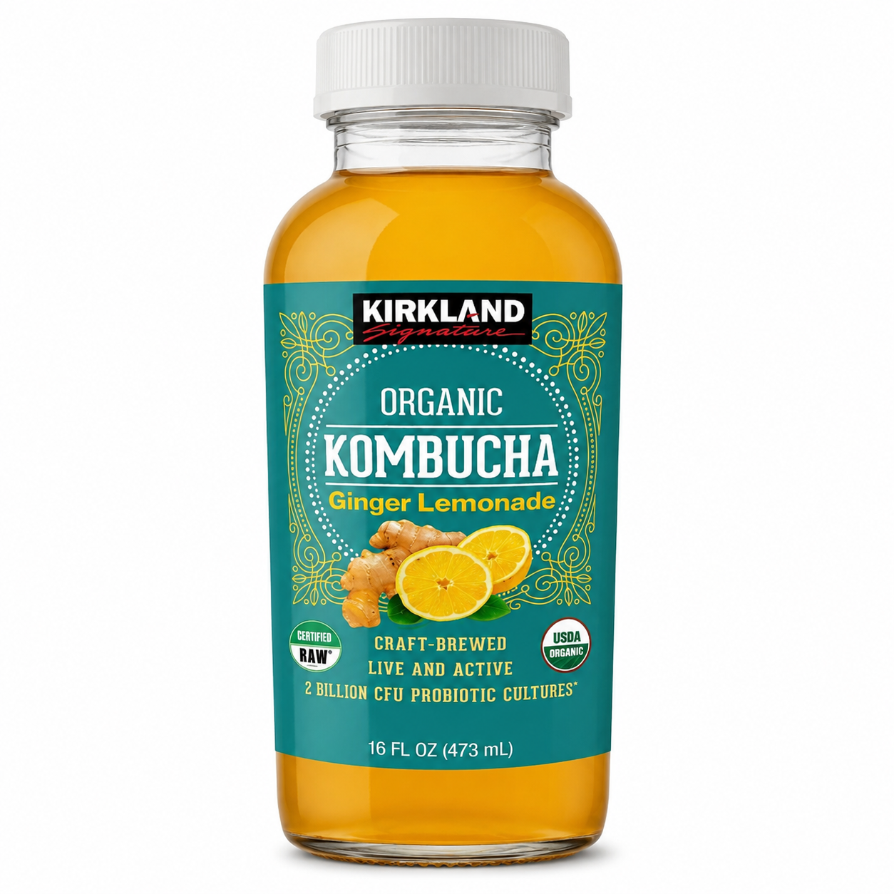 Organic Kombucha Ginger Lemonade