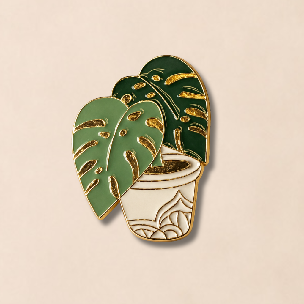 Monstera Plant Enamel Pin