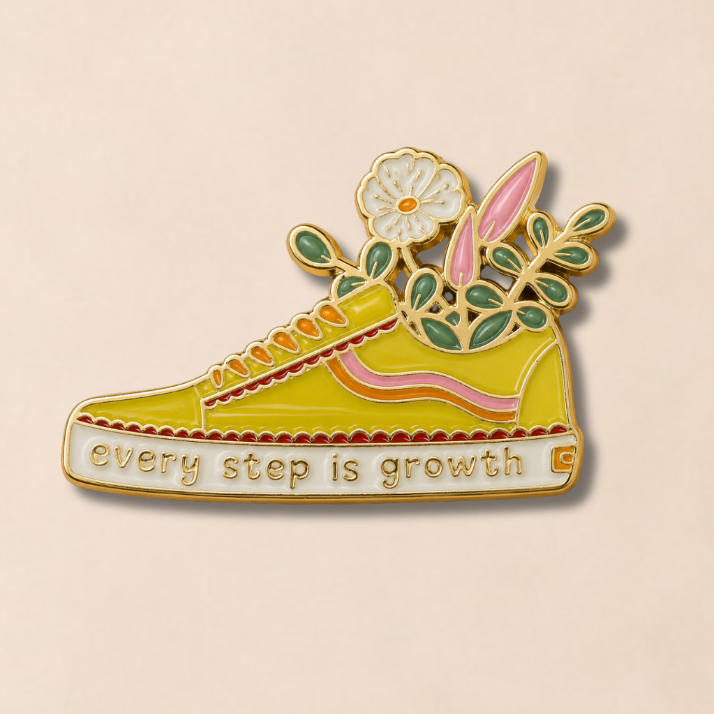 Every Step Is Growth Enamel Pin