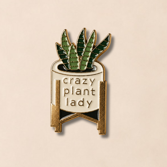 Crazy Plant Lady Enamel Pin
