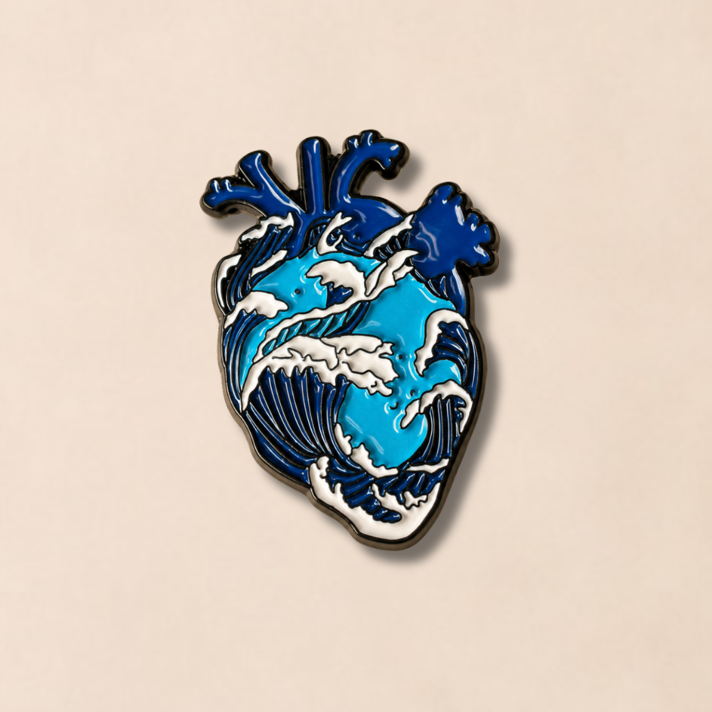 Ocean Heart Enamel Pin