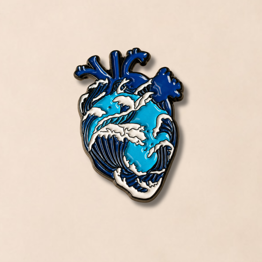 Ocean Heart Enamel Pin