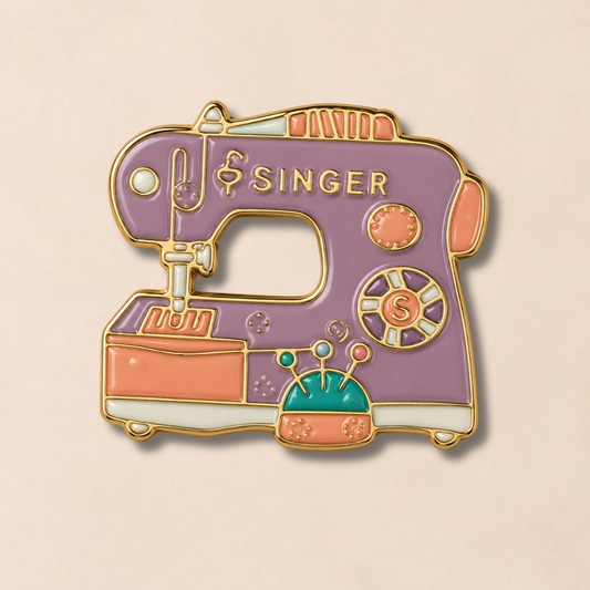 Vintage Singer Sewing Machine Enamel Pin